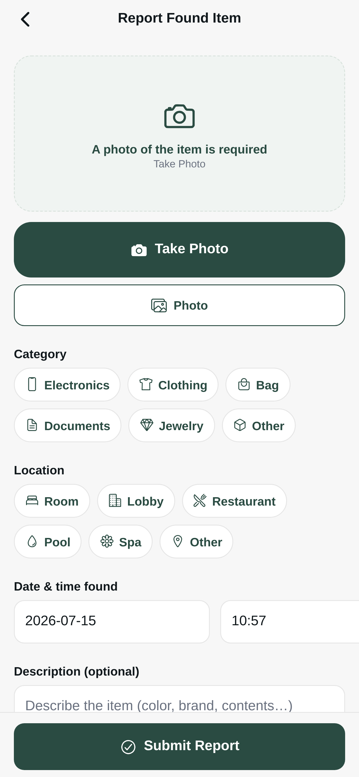 Report a found item